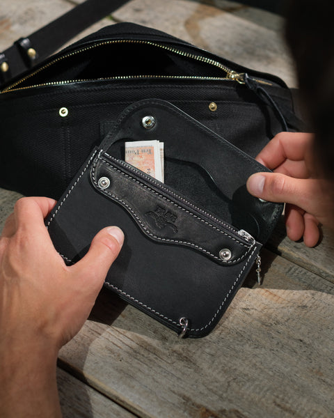 OGL BRAVE Allsize Trucker Horsehide Wallet Black