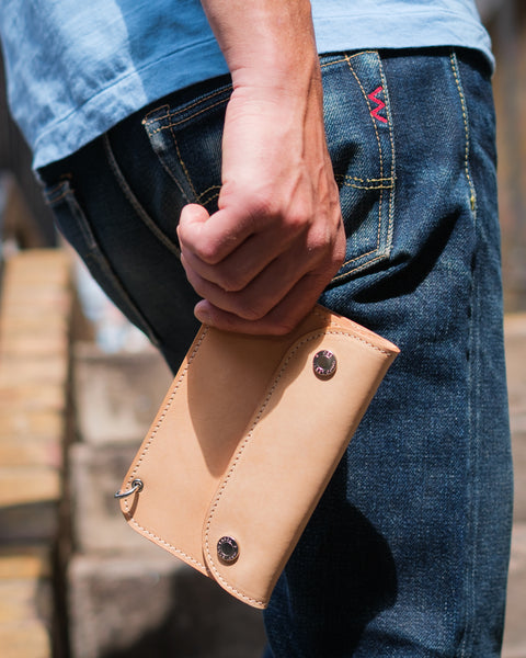 OGL BRAVE Allsize Trucker Horsehide Wallet Natural
