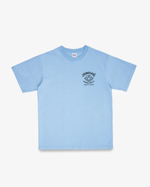 7.5oz Printed Loopwheel Crew Neck T-Shirt IHT-2502 - Sax Blue
