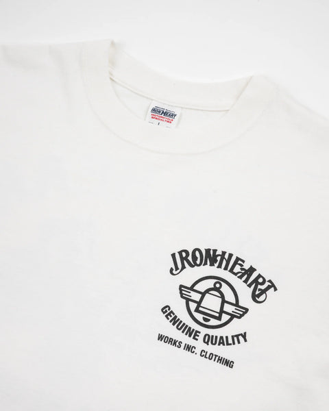 7.5oz Printed Loopwheel Crew Neck T-Shirt IHT-2502 - White