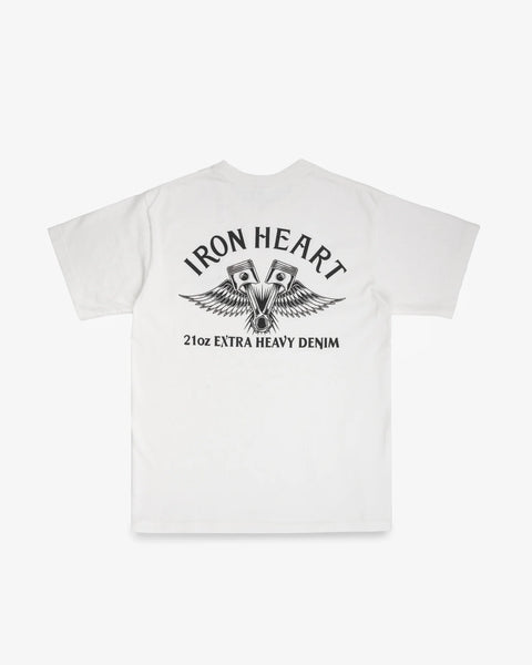 7.5oz Printed Loopwheel Crew Neck T-Shirt IHT-2502 - White