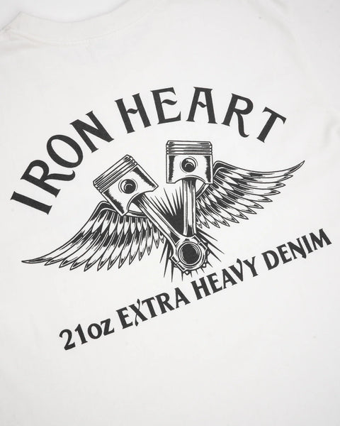 7.5oz Printed Loopwheel Crew Neck T-Shirt IHT-2502 - White