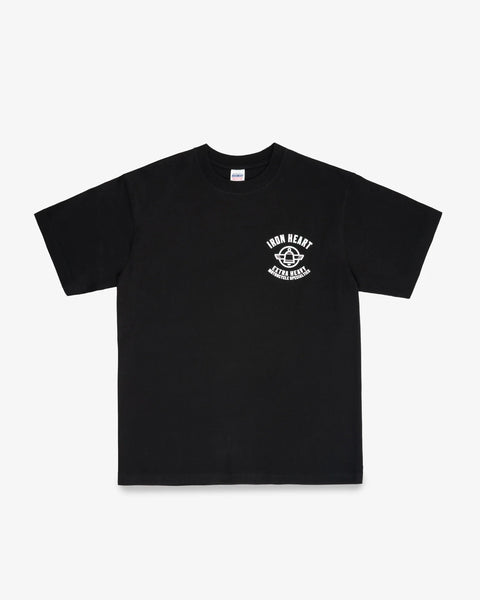 7.5oz Printed Loopwheel Crew Neck T-Shirt IHT-2503 - Black