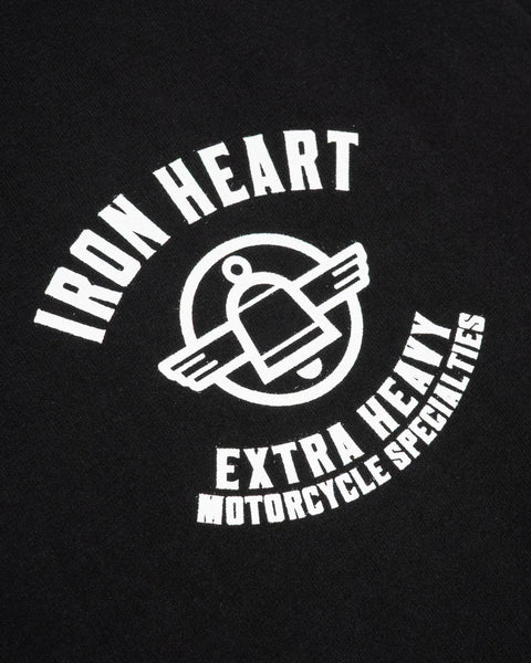 7.5oz Printed Loopwheel Crew Neck T-Shirt IHT-2503 - Black