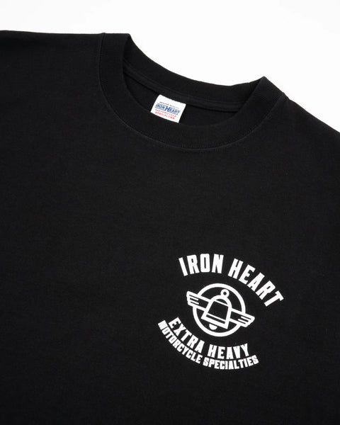 7.5oz Printed Loopwheel Crew Neck T-Shirt IHT-2503 - Black