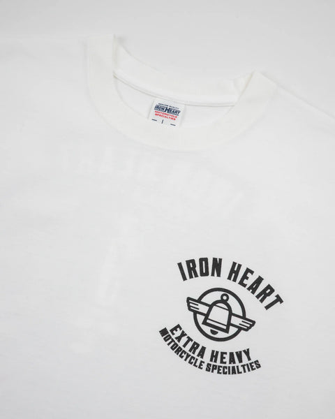 7.5oz Printed Loopwheel Crew Neck T-Shirt IHT-2503 - White