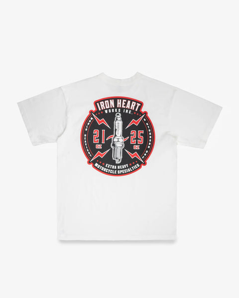 7.5oz Printed Loopwheel Crew Neck T-Shirt IHT-2503 - White