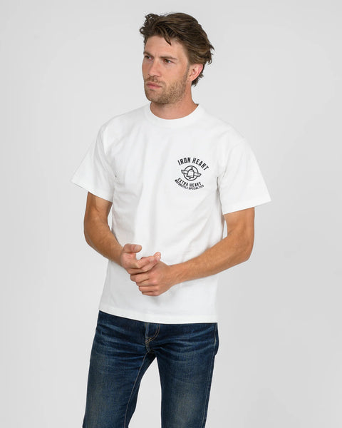 7.5oz Printed Loopwheel Crew Neck T-Shirt IHT-2503 - White
