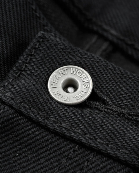 21oz Selvedge Denim Straight Cut Jeans IH634S-SB - Superblack (Non-Fade)