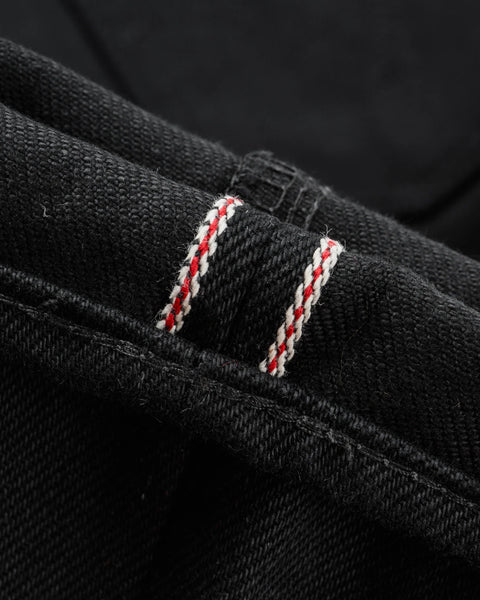 21oz Selvedge Denim Straight Cut Jeans IH634S-SB - Superblack (Non-Fade)