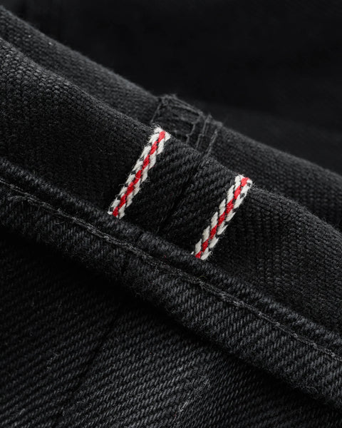 21oz Selvedge Denim Slim Tapered Cut Jeans IH777S-SB - Superblack (Non-Fade)