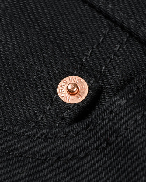 21oz Selvedge Denim Relaxed Tapered Cut - IH888S-SB - Superblack (Non-Fade)