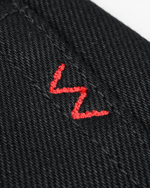 21oz Selvedge Denim Relaxed Tapered Cut - IH888S-SB - Superblack (Non-Fade)