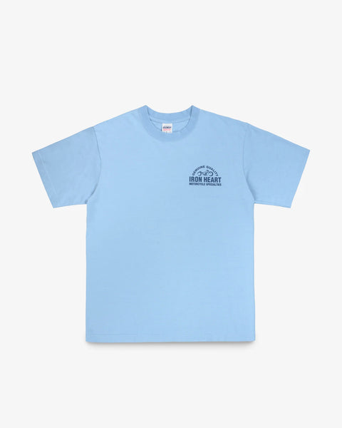7.5oz Printed Loopwheel Crew Neck T-Shirt IHT2504 Sax