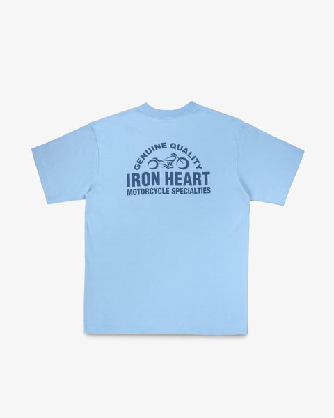 7.5oz Printed Loopwheel Crew Neck T-Shirt IHT2504 Sax