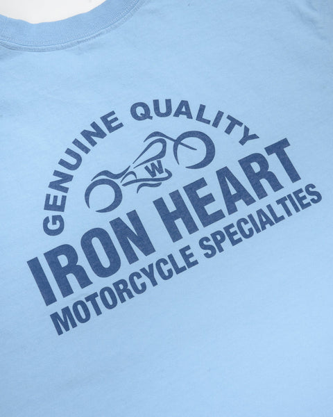 7.5oz Printed Loopwheel Crew Neck T-Shirt IHT2504 Sax