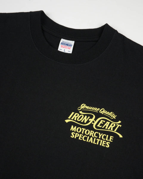 7.5oz Printed Loopwheel Crew Neck T-Shirt IHT2505 Black