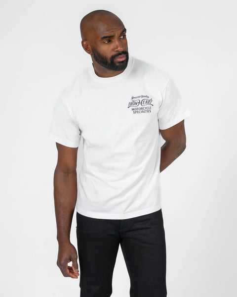 7.5oz Printed Loopwheel Crew Neck T-Shirt IHT2505 White