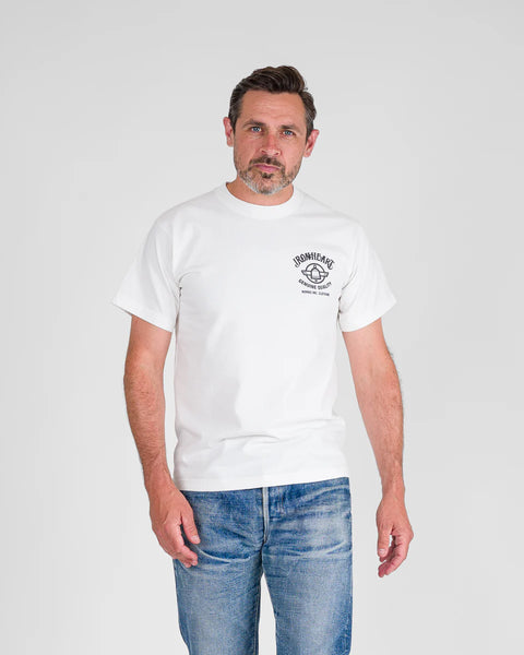 7.5oz Printed Loopwheel Crew Neck T-Shirt IHT-2502 - White