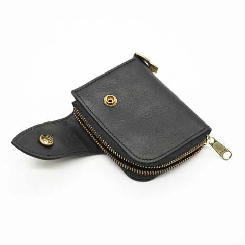 OGL CONDOR SHORT ZIPPER TUMBLED LEATHER WALLET