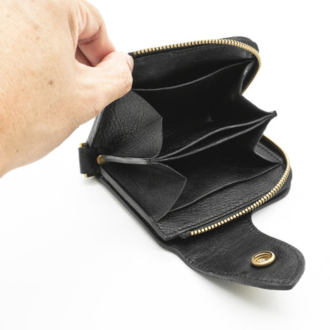 OGL CONDOR SHORT ZIPPER TUMBLED LEATHER WALLET