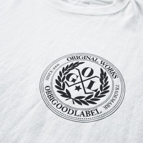 OGL APPAREL OBBI LOGO CLUB T-SHIRT LONG SLEEVE WHITE