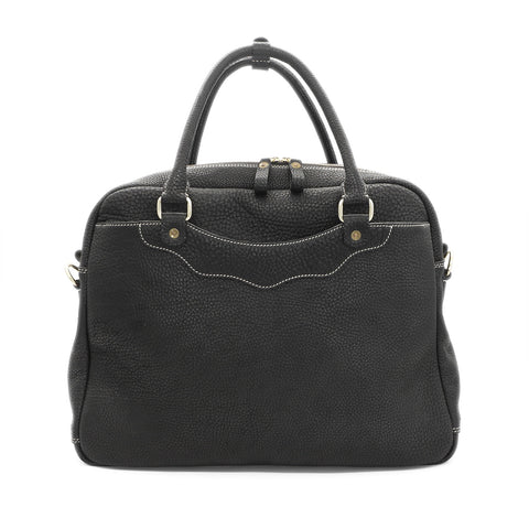 OGL 9981 Leather Zote Bag Black/White Thread