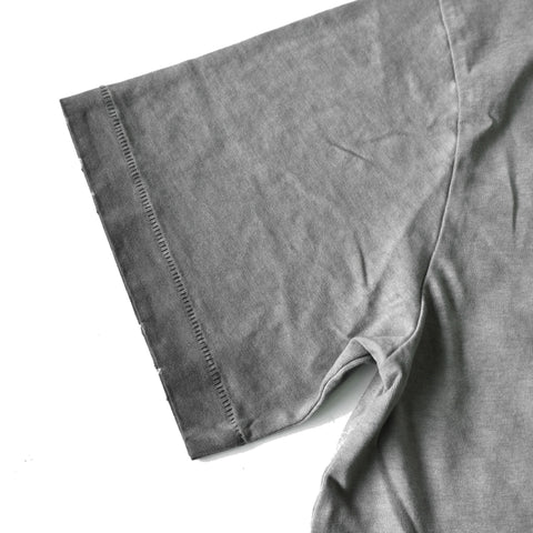 HGS Mukden-Made Boxy T-Shirt Washed Grey sleeve detail, heritage inspired tee by Heritage General Store