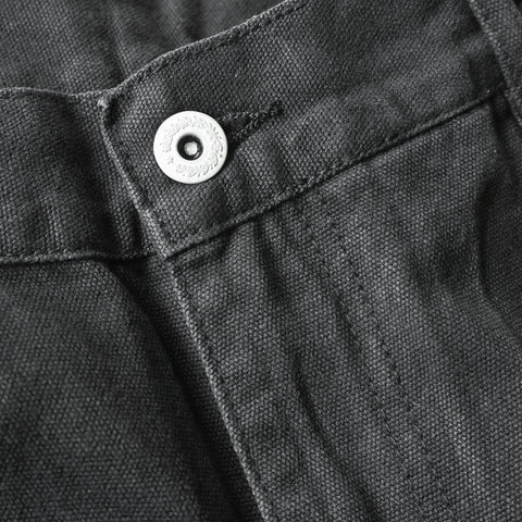 HGS Painter’s Pants Black button view, rugged workwear pants by Heritage General Store