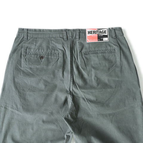 HGS Pleated Jester Pants in Grey back view top block, rugged workwear pants by Heritage General Store