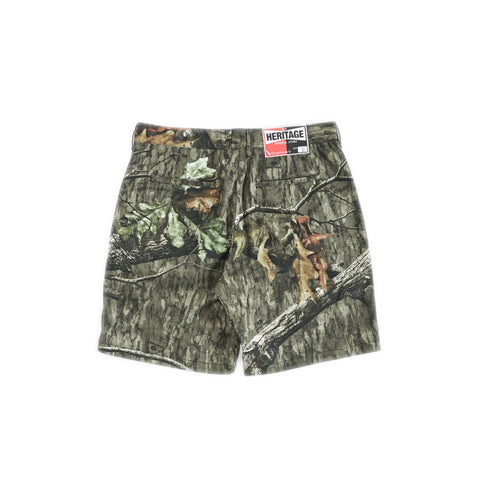 HGS Woodland Utility Shorts vintage camouflage shorts rear view with welt pockets