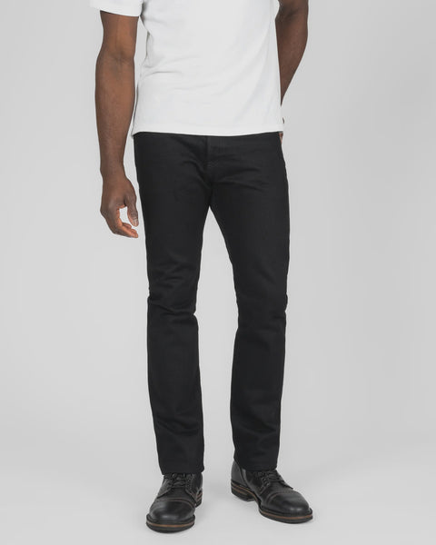 14oz Selvedge Denim Slim Cut Jeans IH-555S-142BB - Black/Black