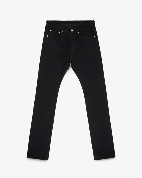 14oz Selvedge Denim Slim Cut Jeans IH-555S-142BB - Black/Black