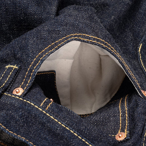 18oz Vintage Selvedge Denim Seluar Jeans Potongan Super Slim IH555S-18 - Indigo