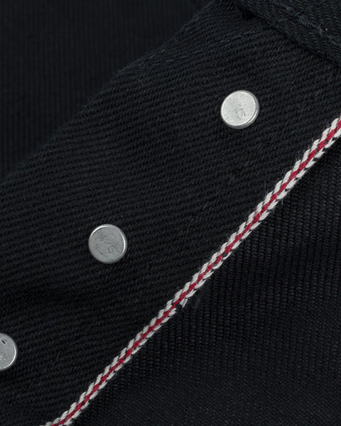 21oz Selvedge Denim Slim Cut Jeans IH-555S-SB - Superblack (Non-Fade)