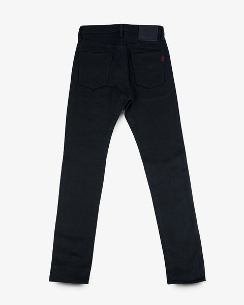 21oz Selvedge Denim Slim Cut Jeans IH-555S-SB - Superblack (Non-Fade)