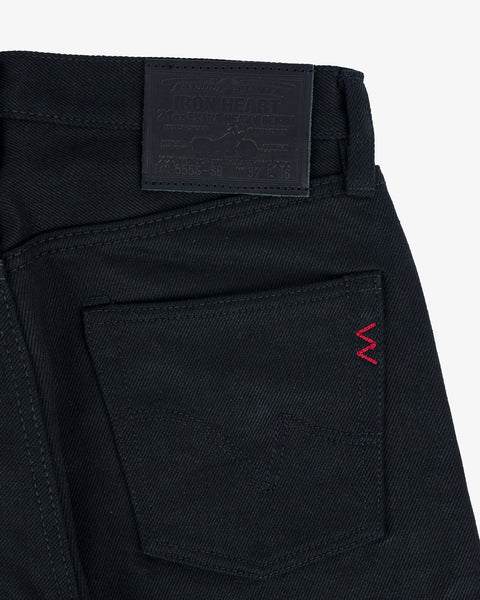 21oz Selvedge Denim Slim Cut Jeans IH-555S-SB - Superblack (Non-Fade)