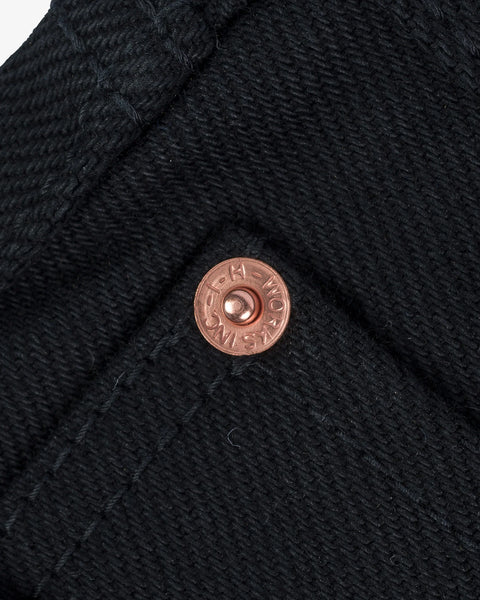 21oz Selvedge Denim Slim Cut Jeans IH-555S-SB - Superblack (Non-Fade)