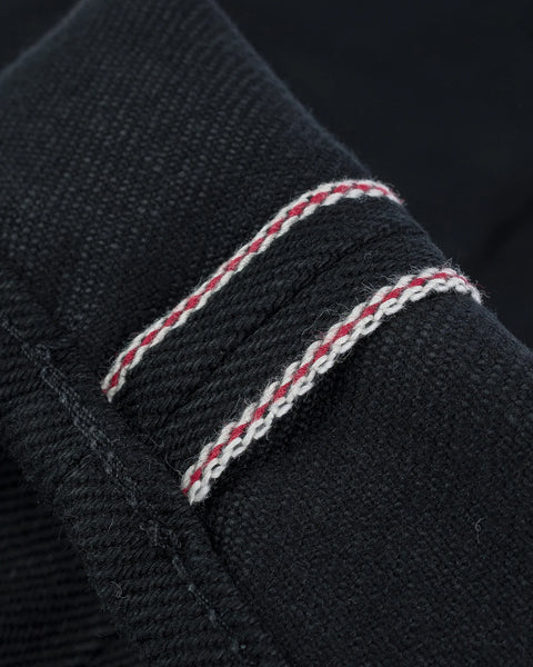 21oz Selvedge Denim Slim Cut Jeans IH-555S-SB - Superblack (Non-Fade)