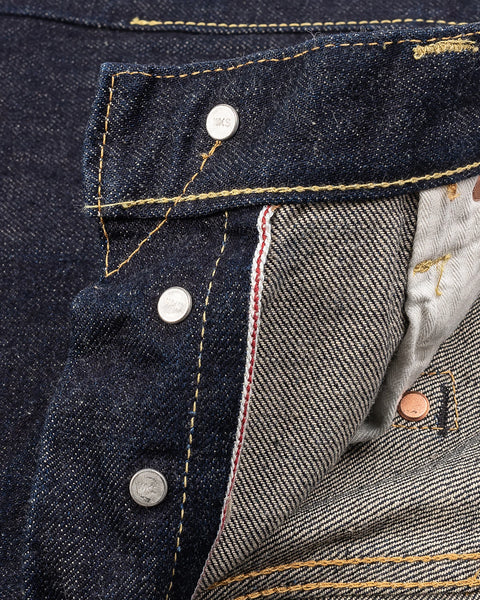 17oz Selvedge Denim Straight Cut Jeans IH634-N - Natural Indigo