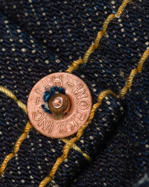 17oz Selvedge Denim Straight Cut Jeans IH634-N - Natural Indigo
