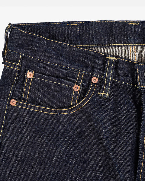 17oz Selvedge Denim Straight Cut Jeans IH634-N - Natural Indigo