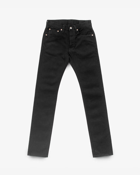 14oz Selvedge Denim Slim Tapered Cut Jeans IH-777S-142BB - Black/Black