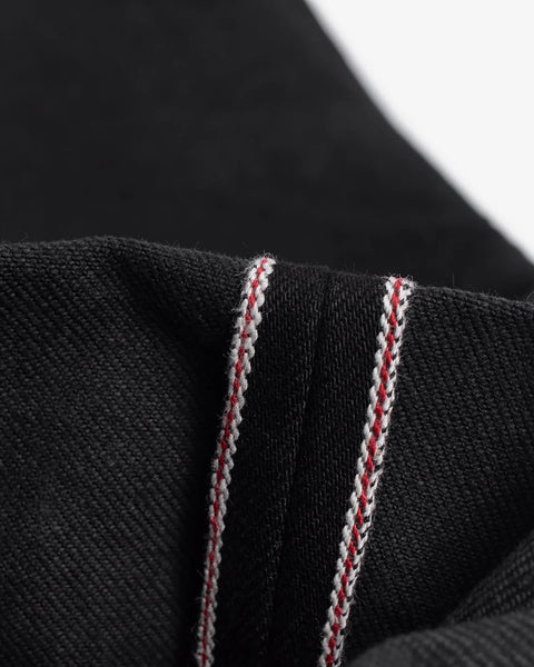 14oz Selvedge Denim Slim Tapered Cut Jeans IH-777S-142BB - Black/Black