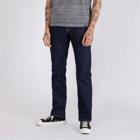 18oz Vintage Selvedge Denim Slim Tirus Potongan Jeans IH777S-18 - Indigo