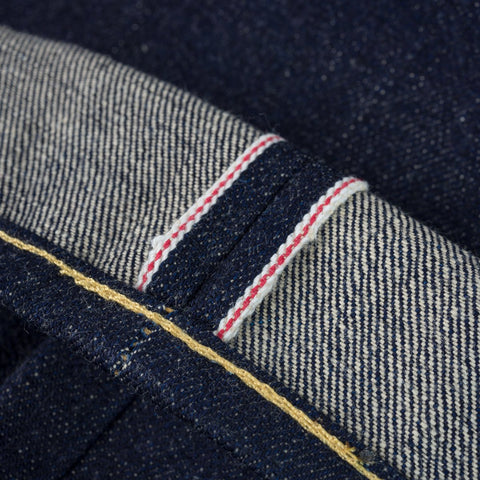 18oz Vintage Selvedge Denim Slim Tirus Potongan Jeans IH777S-18 - Indigo