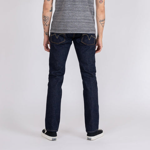 18oz Vintage Selvedge Denim Slim Tirus Potongan Jeans IH777S-18 - Indigo