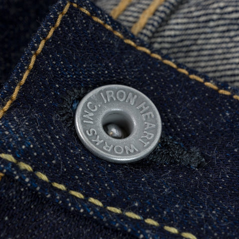 18oz Vintage Selvedge Denim Slim Tirus Potongan Jeans IH777S-18 - Indigo