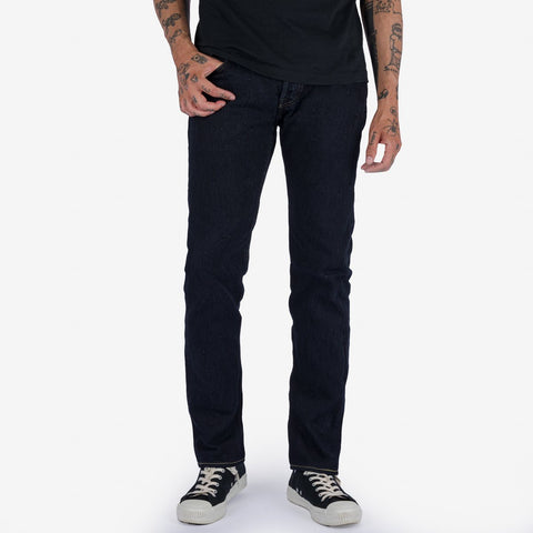 16oz Slubby Selvedge Denim Slim Tapered Cut Jeans IH777S-SLBod - Indigo Overdyed Black