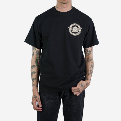 7.5oz Printed Loopwheel Crew Neck T-Shirt IH2301 Black